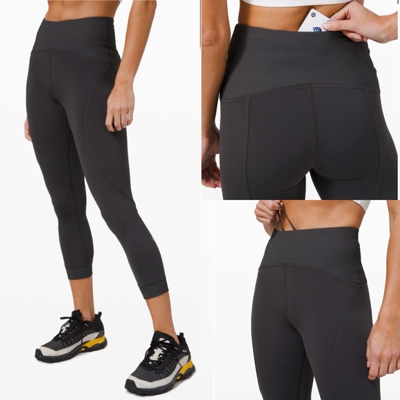 Lululemon Train Free High-Rise Crop 23" Leggings Graphite Grey - Picture 2 of 10